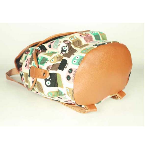 Women's School Swallow Backpack Fox Bag Girl's Owl Backpack Canvas Shoulder Backpack