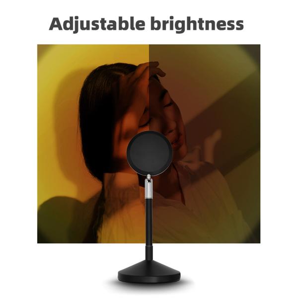 USB Rainbow UFO Sunset Red Projector Led Night Light Sun Projection Desk Lamp for Bedroom Coffee Store Wall Decoration