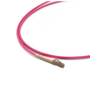 Violet LSZH PVC OM4 Simplex 3.0mm Fiber Optic Patch Cable LC UPC To LC UPC