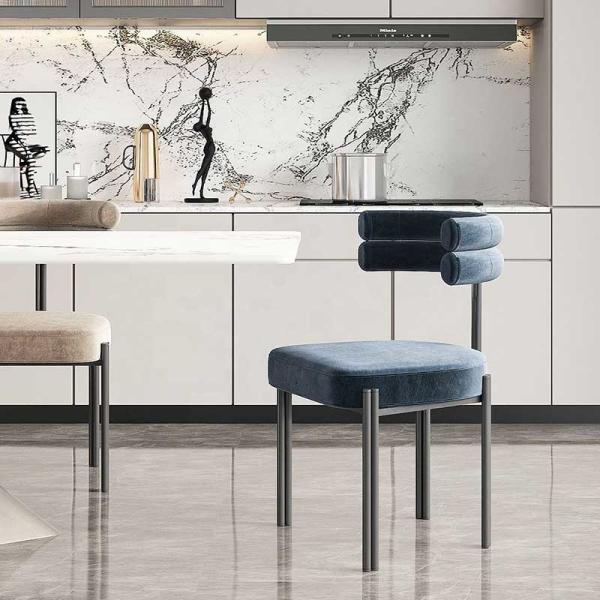 Buy Italian Simple Half Arc Armchair Home Leisure Negotiation Dining Chair at wholesale prices