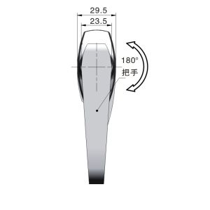 Keyless Steel Cabinet Lock Paddlockable Waterproof Door Handle Lock