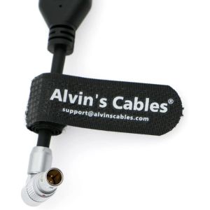Alvin's Cables Rotatable 2 Pin Male To Dual Right Angle DC Male Power Cable For