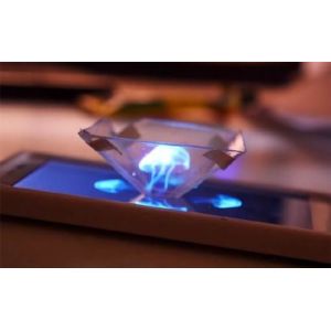 Display Sticky Screen Rear Projection Film , Thick Clear Holographic Adhesive