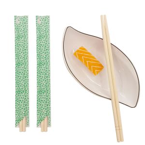 Customized Personalized Packaging Disposable Chopsticks Hot Round Bamboo