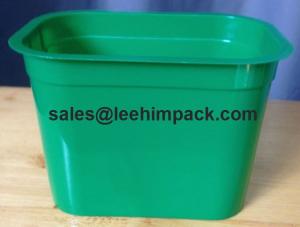 China Food grade rectangular plastic 800ml cup, buckets, barrels, jars, tubes, drums, container, closures for dairy, snack on sale