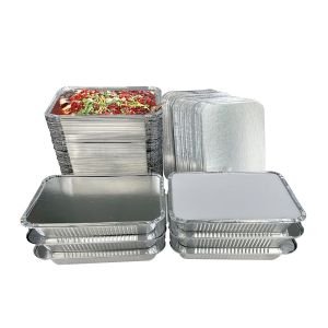 Small Aluminum Foil Food Packing Box Tray Container for Portion Control and