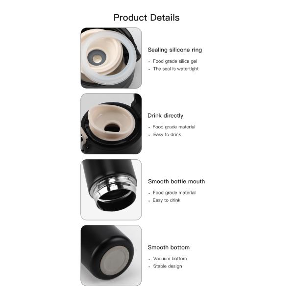 2021 Double Wall Stainless Steel Vacuum Insulated Led Temperature Display Smart Water Bottle Metal Thermos Flasks