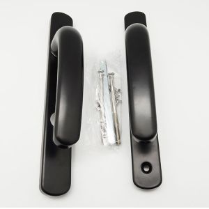Bend Shape PVD Door Window Handles Zinc alloy material Black Color With Pipe