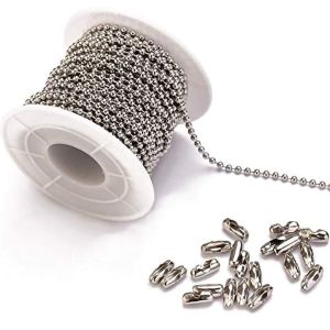 Roller Chain Essential 2.4mm Stainless Steel Silver Ball Chain with Custom