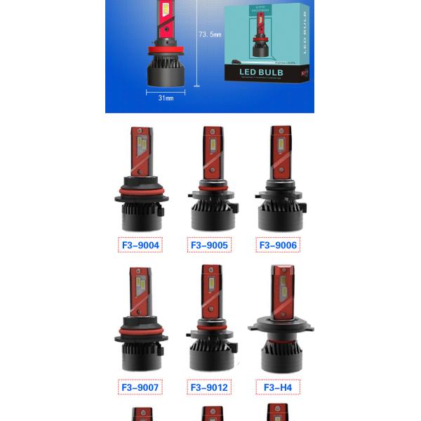 Etclite F3 Factory Price H4 10000 Lumen Super Bright Car Led Headlight Bulbs