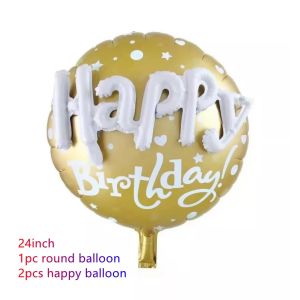 Happy Birthday Party Scene Layout Aluminum Foil Balloon Floating 24inch