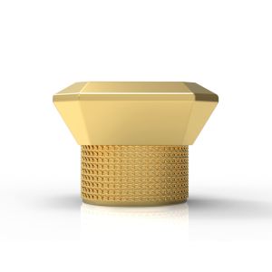 China Luxurious And Generous Zamak Perfume Caps Polished Or Deburring on sale
