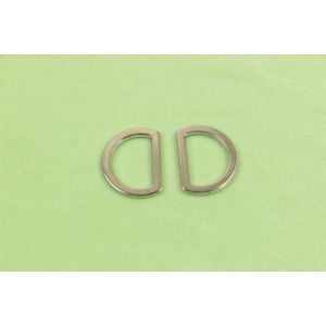 Nongranule Decorative Clothing Buttons 25mm Long D Shaped White Color