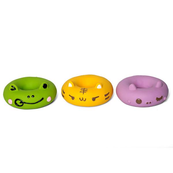 Buy Chew Resistant Super Durable Dog Toys Squeaky Rubber Donut Dog Toy Clean Teething at wholesale prices