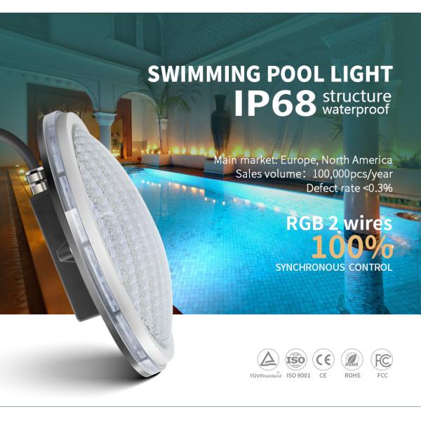 Buy Waterproof ABS 18W Par56 Swimming Pool Lights VDE Structure at wholesale prices