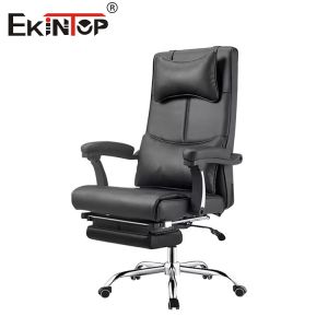China Multi Functional Leather Office Chair With Reclining And Footrest on sale