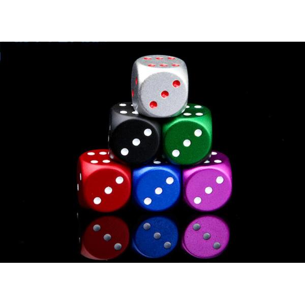 Portable Round 16mm Color Metal Dice Set Creative Leisure Aluminum Alloy Dice