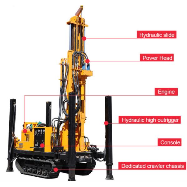 Deep Underground Pneumatic Drilling Rig For Water Well Driling 300 Meters 0