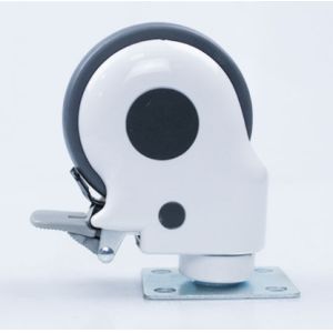 Locking Casters Medical Wheels Rubber Caster Health Equip 4 Inch