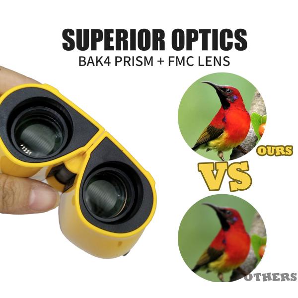 Children 8X21 High Definition Telescope Purple Kids Binocular For Exploring Nature