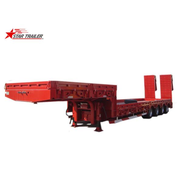 Buy 4 Axles Extendable Semi Trailer Front And Rear Hydraulic Type With Hidden Tires at wholesale prices