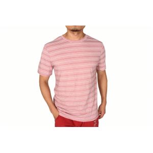Stockpapa Pink Khaki Mens Striped Tee S M L XL