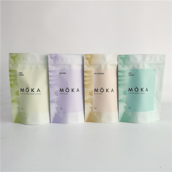 Buy Stand Up  Pouch Body Scrub Packaging Bag For Bath Salt With Foil Inside at wholesale prices