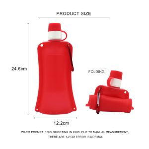 LFGB Approved 500Ml Collapsible Silicone Bottle