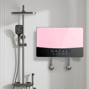 Quality 2022 New Design Bathroom Instant Electric Heating Water Boiler Shower Water Heater Stainless Steel Touch Button Wall Mounted 220 for sale