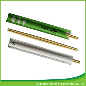 Double Bamboo Chopsticks; Open Paper Packing