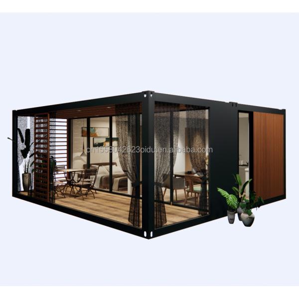 20 Foot Deluxe 2-Bedroom Prefabricated Wooden House Modern Design Foldable Kitchen Bathroom and Outdoor Terrace for Living