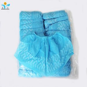 30gsm Non Slip Foot Covers Plastic Blue Non Woven Polypropylene Shoe Covers