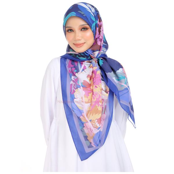 Wholesale Ethnic Muslim Women square Plain Shawl Excellent Feeling Breathable Cotton Voile Hijab Traditional Scarf & Shawl