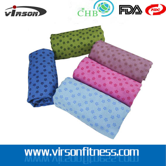Buy hot sell microfiber yoga mat towel with logo China manufacturer at wholesale prices