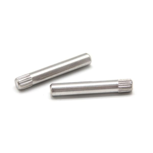 0.25in Metric Solid Spiral Knurled Dowel Pins 304 Stainless Steel