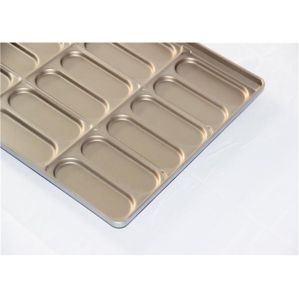 654x535x38mm PTFE Golden Hot Dog Bun Baking Pan