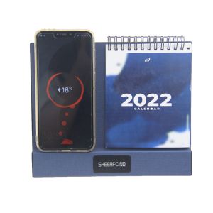 Multipurpose Leather Wireless Charging Calendar Waterproof With Phone Holder