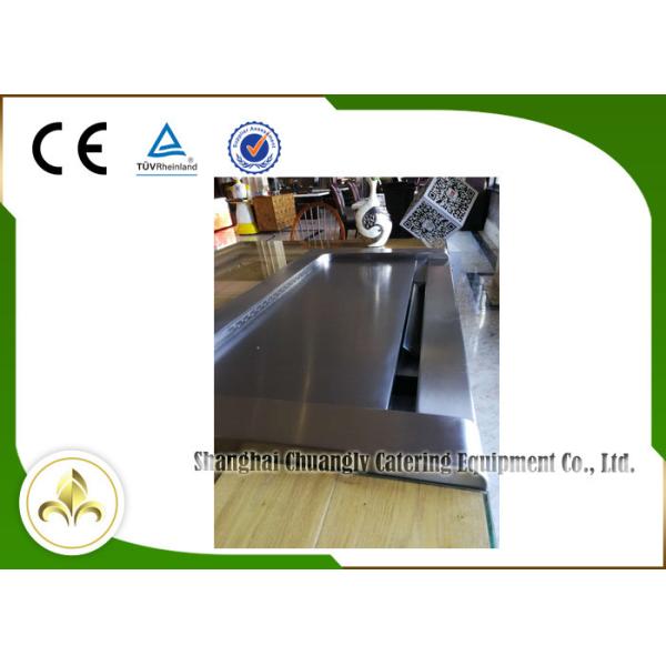 Buy 8 Seats Down Smoke Exhaustion Rectangle Electric Portable Teppanyaki Grill Table at wholesale prices