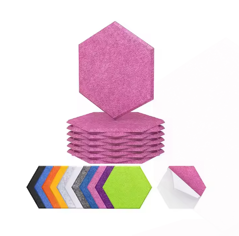 Polyester Fiber Acoustic Panel high density polyester hexagon sound tiles
