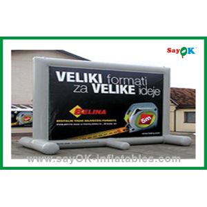 Blow Up Projector Screen Blue Color Inflatable Movie Screen / Gray Inflatable