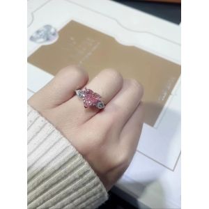 4.19CT Heart Brilliant Cut Lab Grown Diamond Wedding Rings