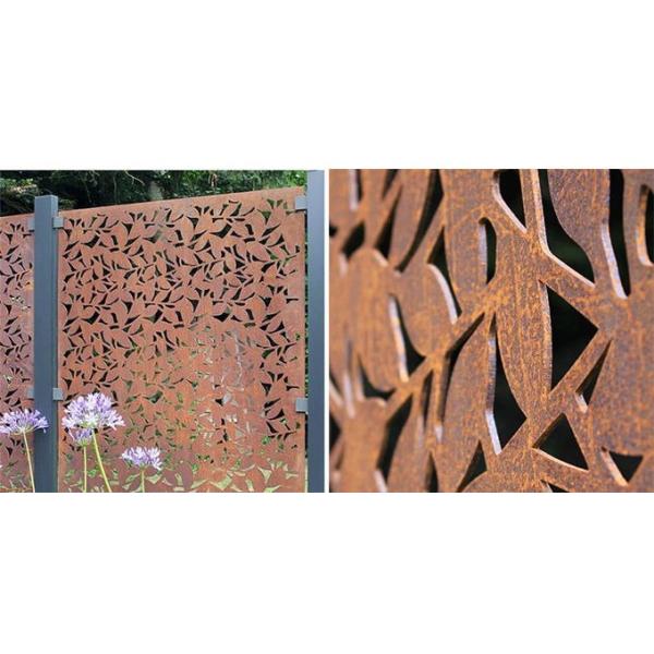 Corrosion Stability Branches Decorative Corten Steel Screen Fence Panels 3mm