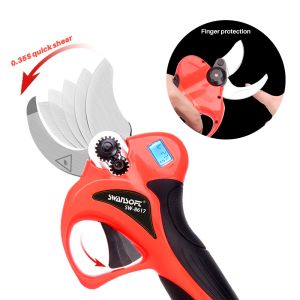 SWANSOFT Electric Pruning Shears Progressive Finger Protect Pruner