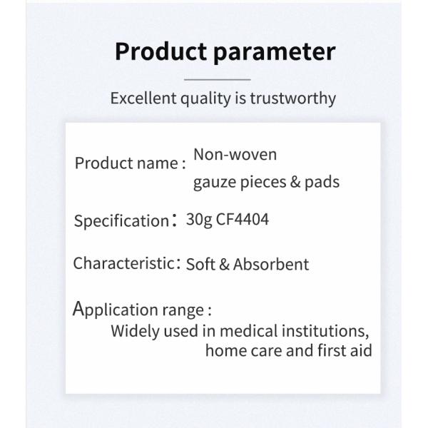 Sterile Non-woven Paraffin Gauze Gauze Dressing Pad Fabric Personal Care 10cmx10cm Burn Care 30g CF4404 10*10/7.5*7.5/5*5cm