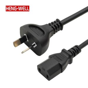 Quality SAA 2 Pin Power Cord to C7 C17 Australia 7.5A Power Supply Cord for Consumer Electronics Customized Length for sale