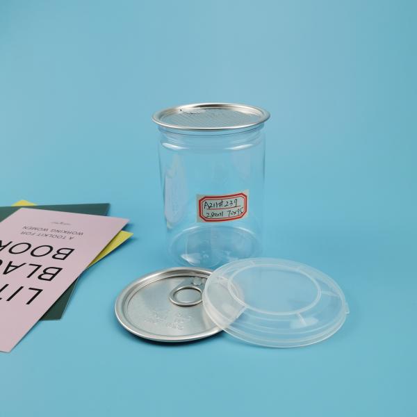 Transparent 211# 65mm 280ml 20g Plastic PET Food Jars