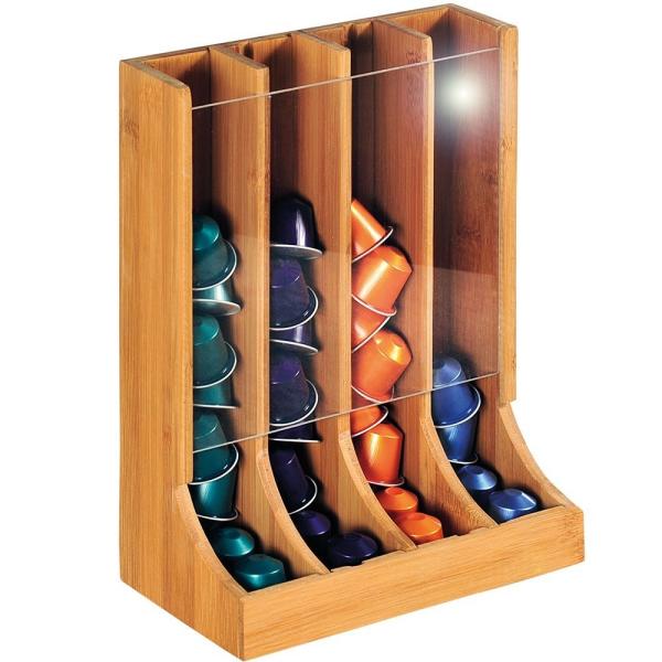 Buy newest bamboo k cup dispenser coffee pod storage drawer at wholesale prices