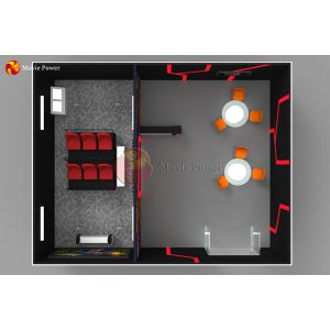 Indoor 7D Cinema Equipment 6 Person Interactive Shooting System Multi Effect