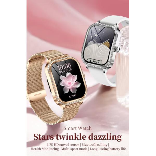 MK88 Women Smart Watch , Multi Sport Smart Watch Health Monitoring BT Call Blood Oxygen