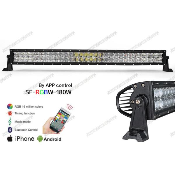 Buy 5D Optical RGB LED Offroad Light Bar 31.5" Controlled By Phone Bluetooth App at wholesale prices